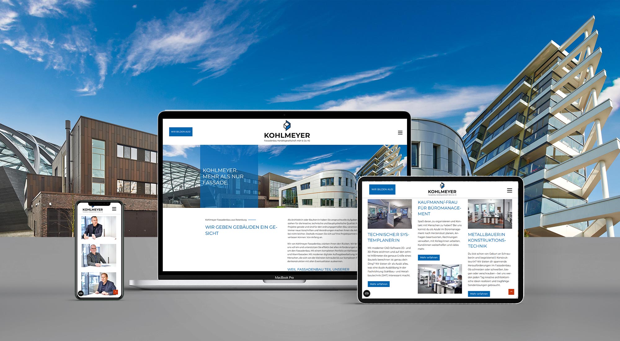 floss-design erstellt neue Webseite für Kohlmeyer Fassadenbau