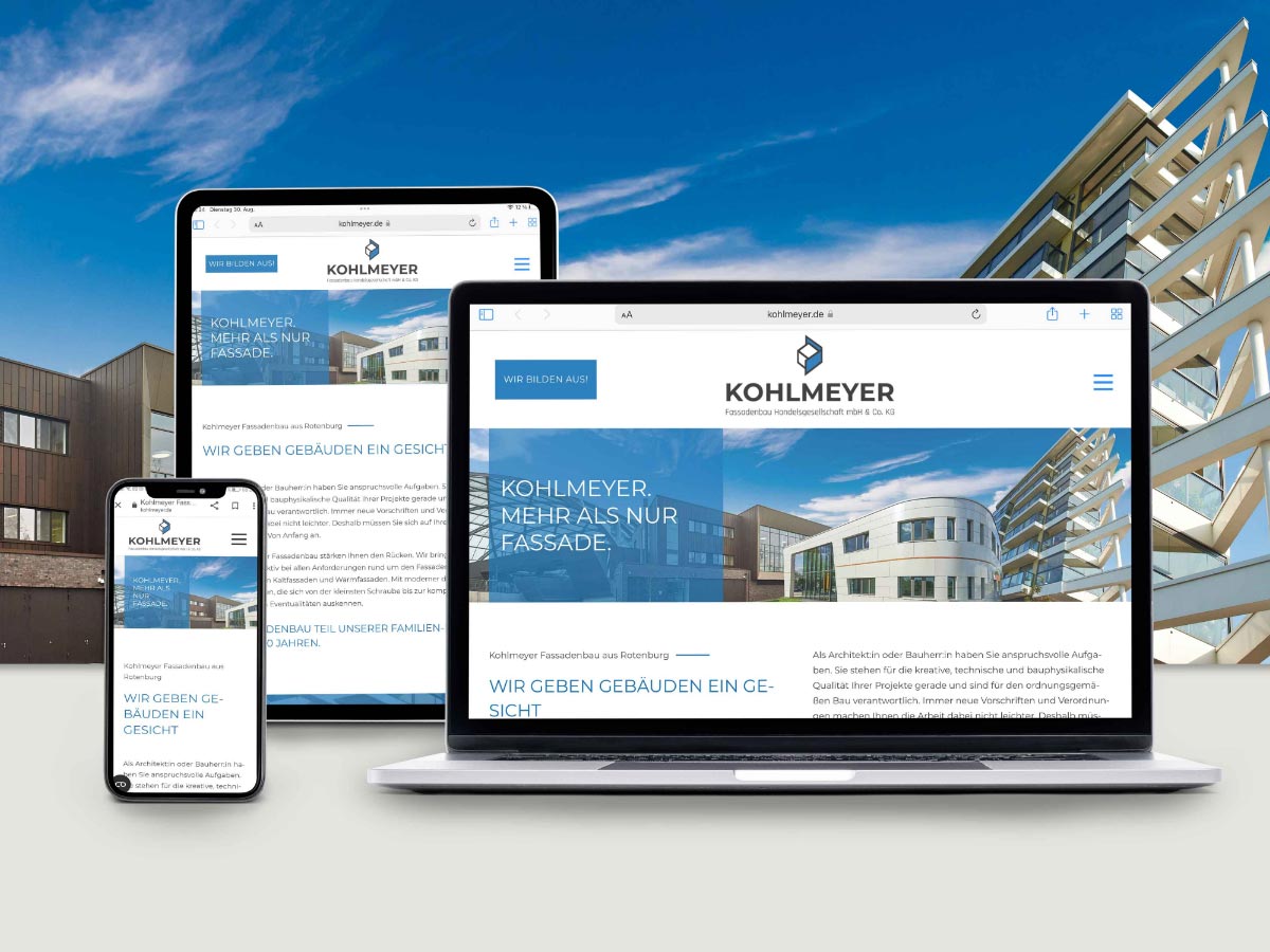 floss-design erstellt Webseite für Kohlmeyer Fassadenbau