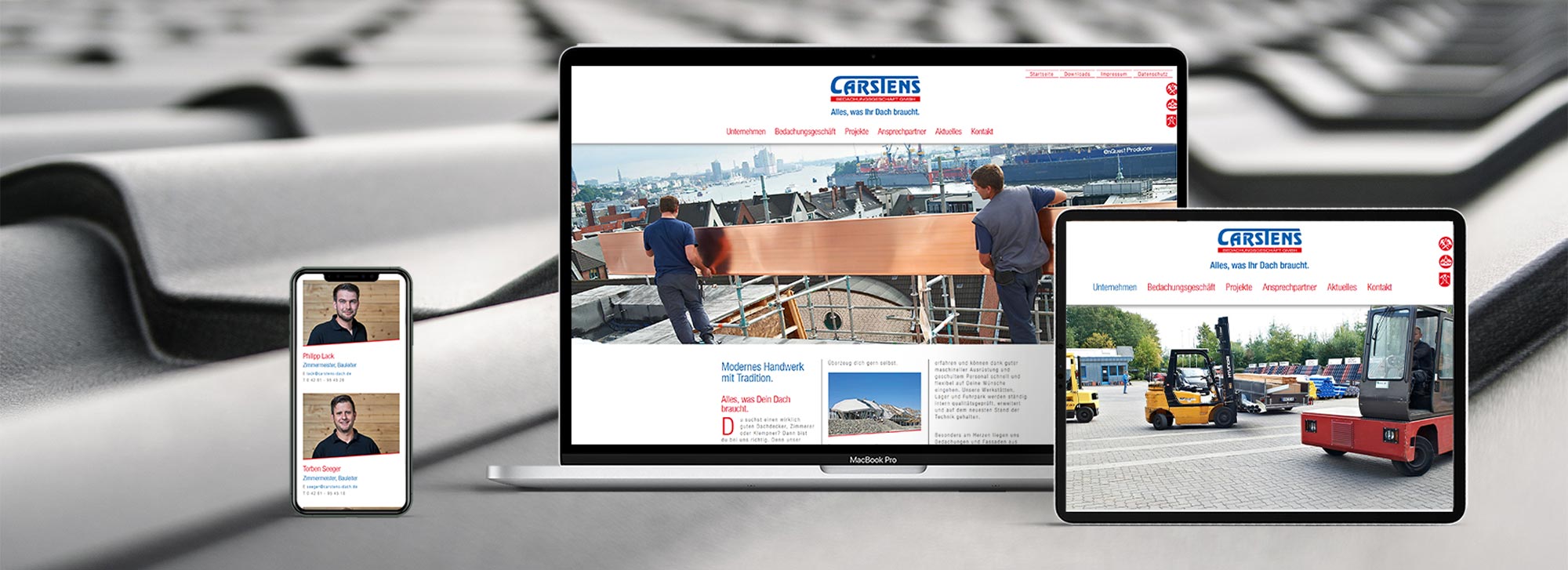 Webseite für Carstens Dach