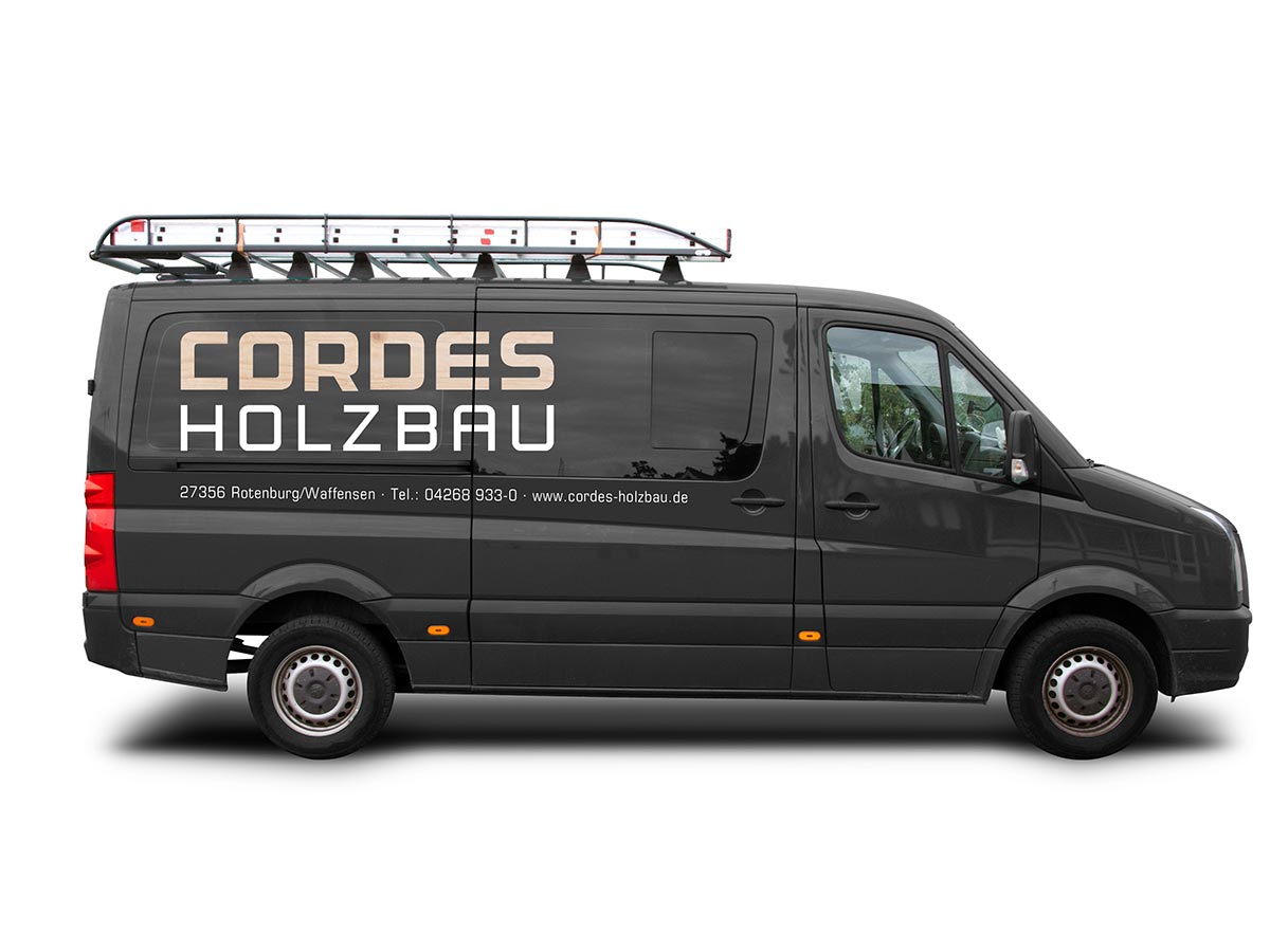 KFZ Gestaltung für die Cordes Holzbau GmbH