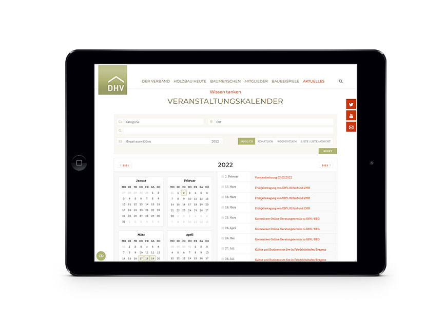 Relaunch Internetauftritt DHV - Deutscher Holzfertigbau-Verband e.V.